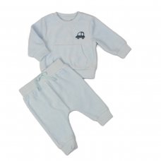 H13505: Baby Boys Velour 2 Piece Outfit (0-9 Months)